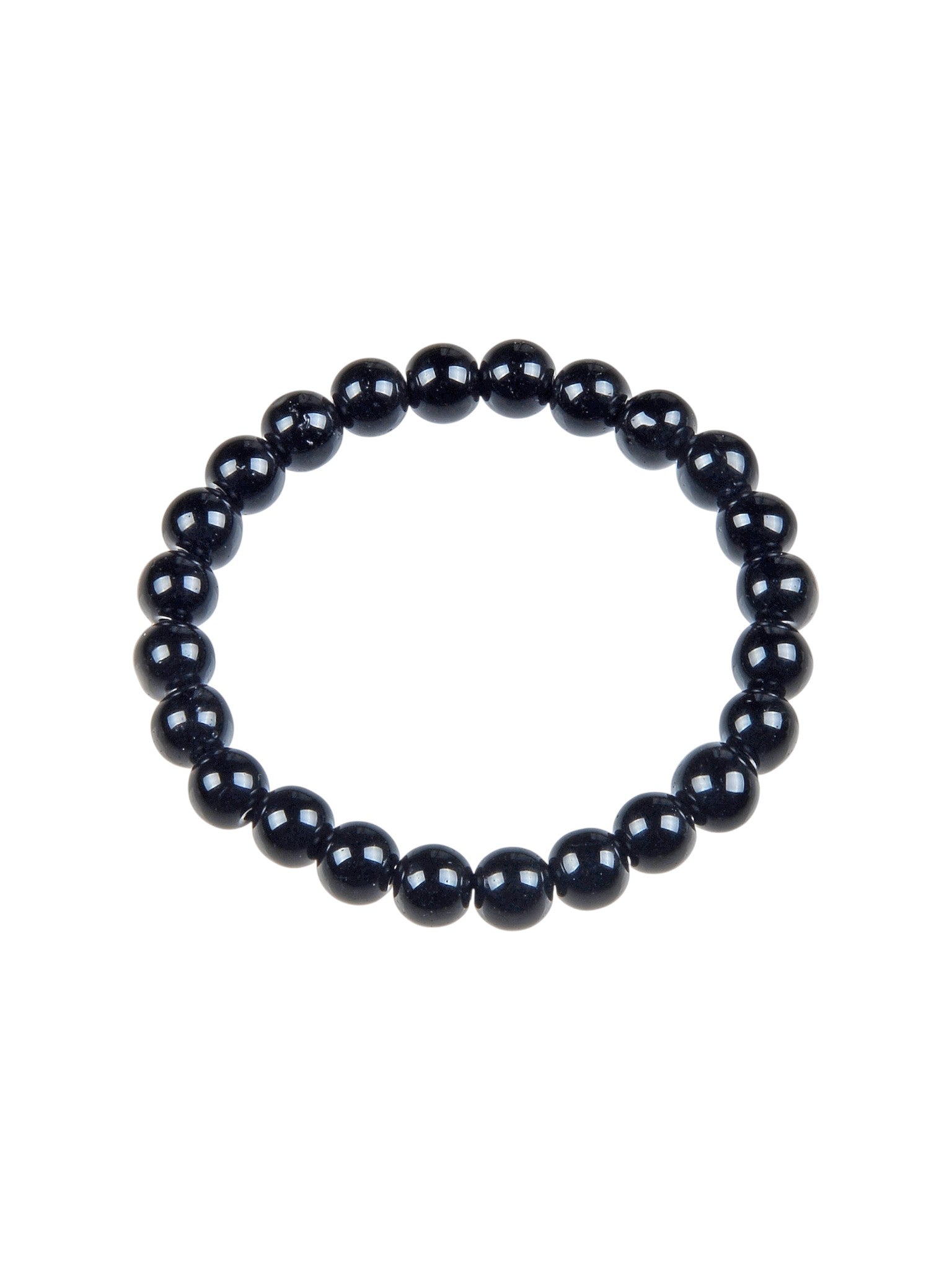 Black Onyx Stone Stretch Bracelet B1875-12MM