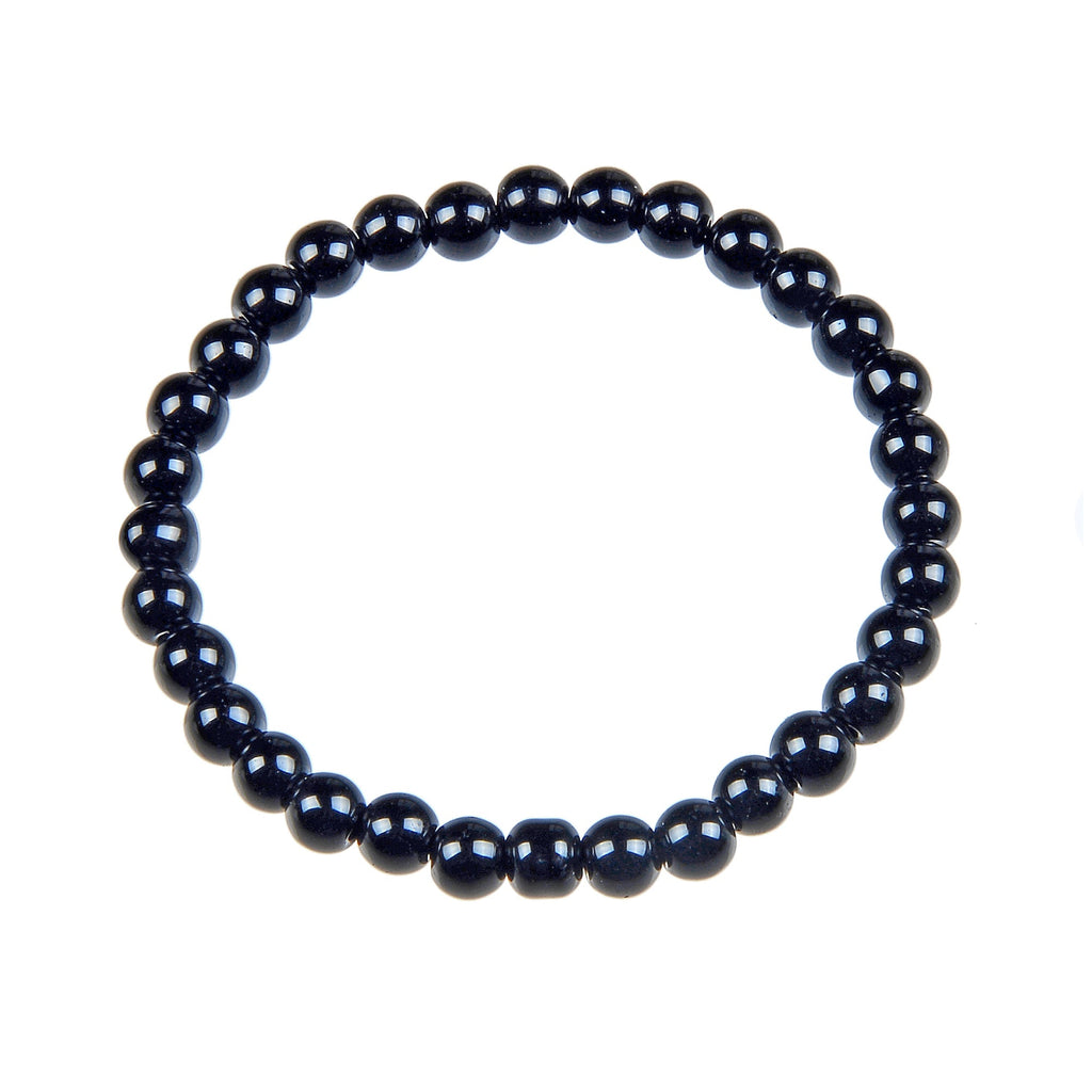 Black Onyx Stone Stretch Bracelet B1875-12MM