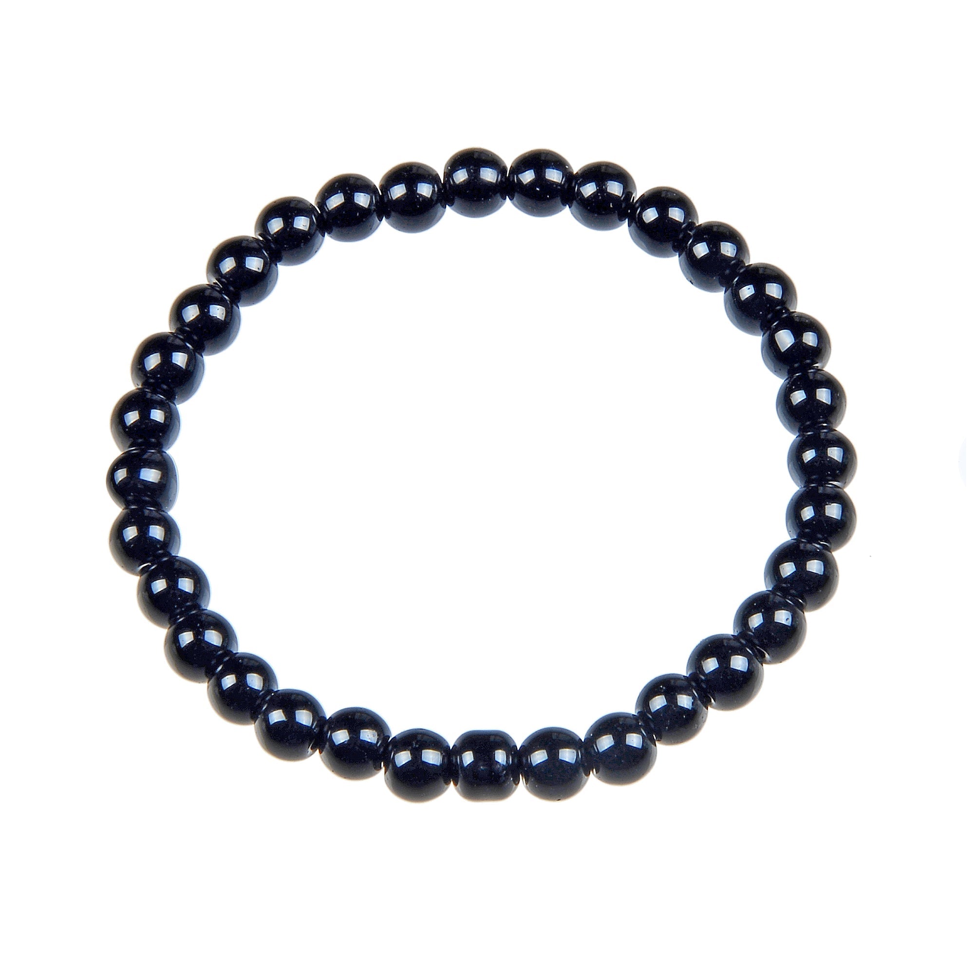 Black Onyx Stone Stretch Bracelet B1875-12MM