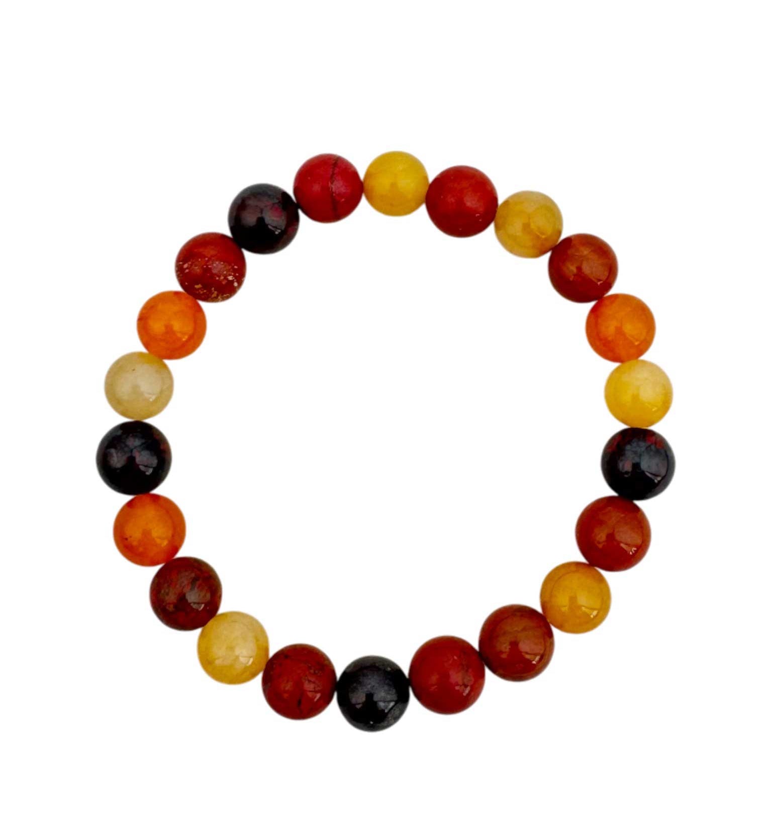 Muddy Jasper Stone Stretch Bracelet B1967-10MM