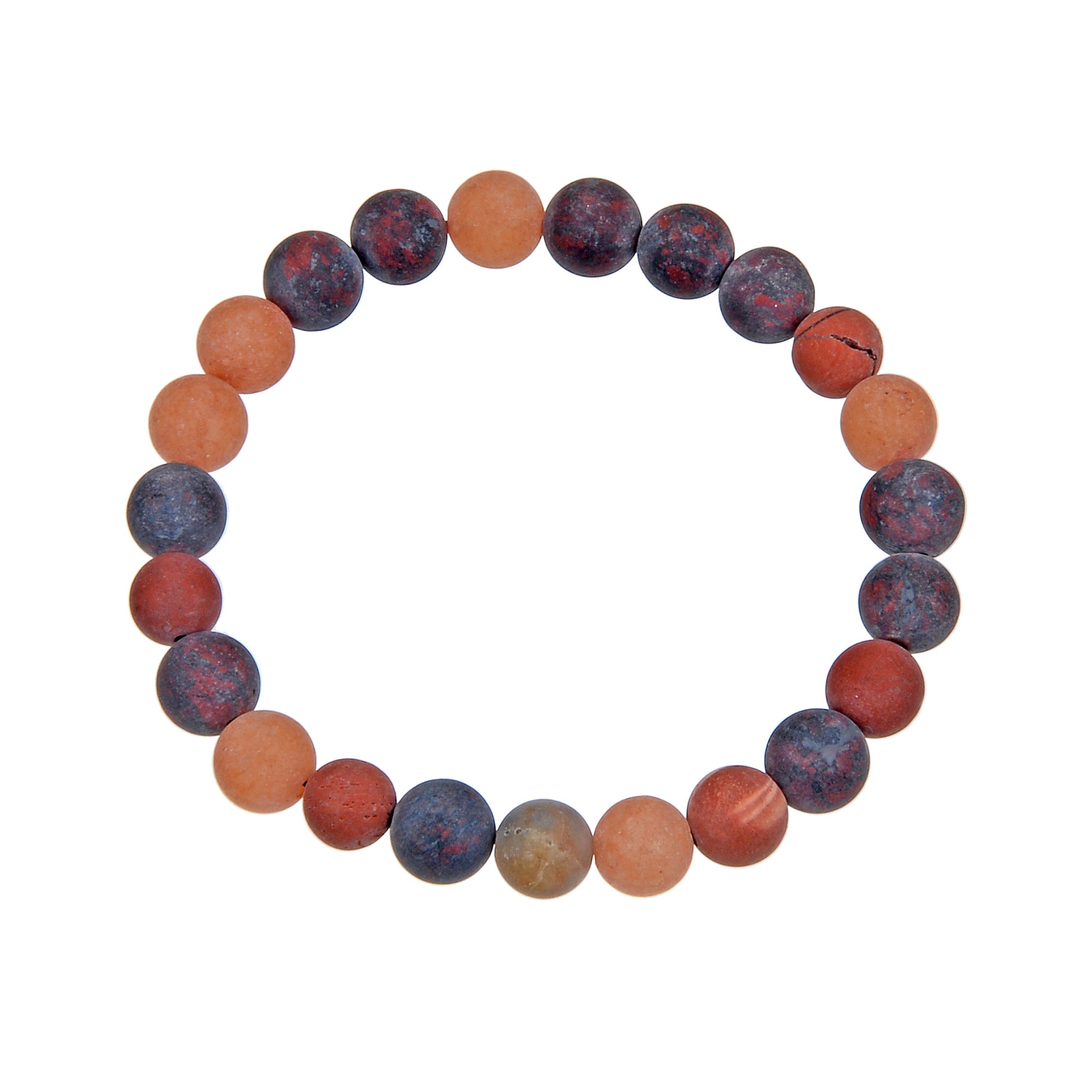 Muddy Jasper Stone Stretch Bracelet B1967-8MM