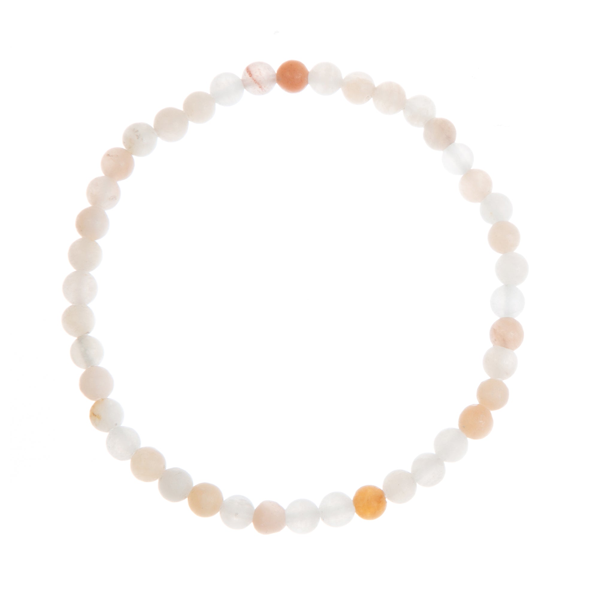 Pink Aventurine Matte Stretch Stone Bracelet B1968-4MM