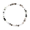 Watermelon Black Matte Stretch Stone Bracelet B1970-4MM