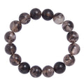 Watermelon Black Matte Stretch Stone Bracelet B1970-12MM