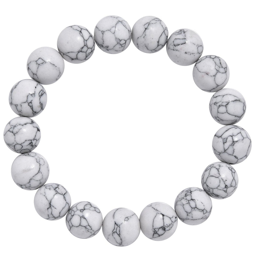 Composed Howlite Stretch Bracelet B1971-12MM