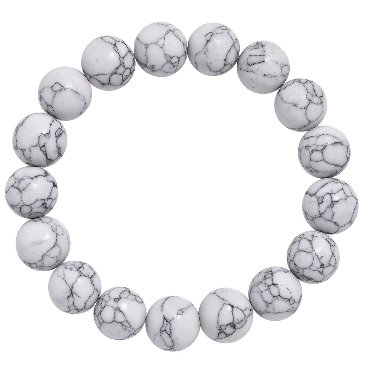 Composed Howlite Stretch Bracelet B1971-12MM