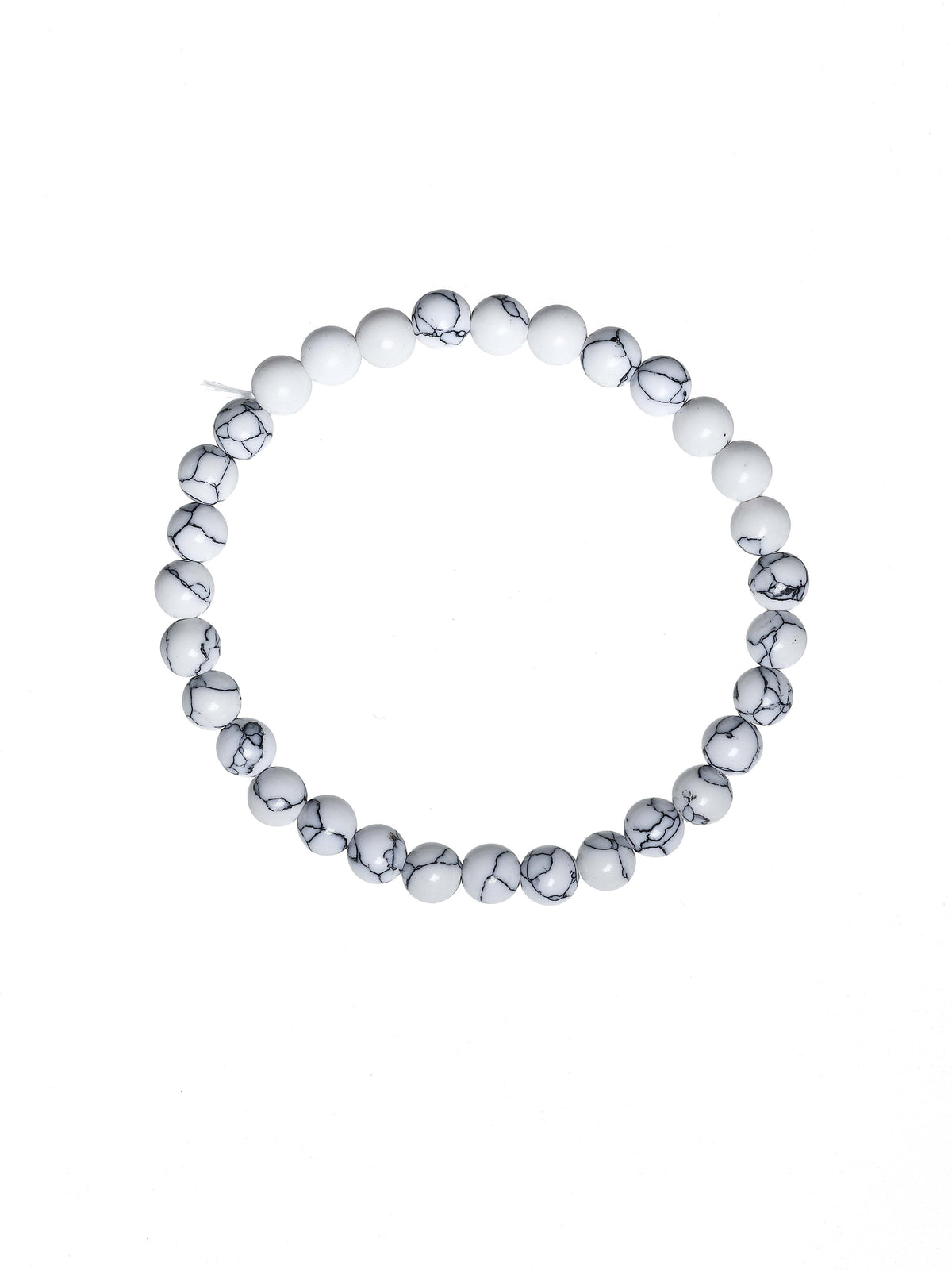 Composed Howlite Stone Stretch Bracelet B1971-6MM