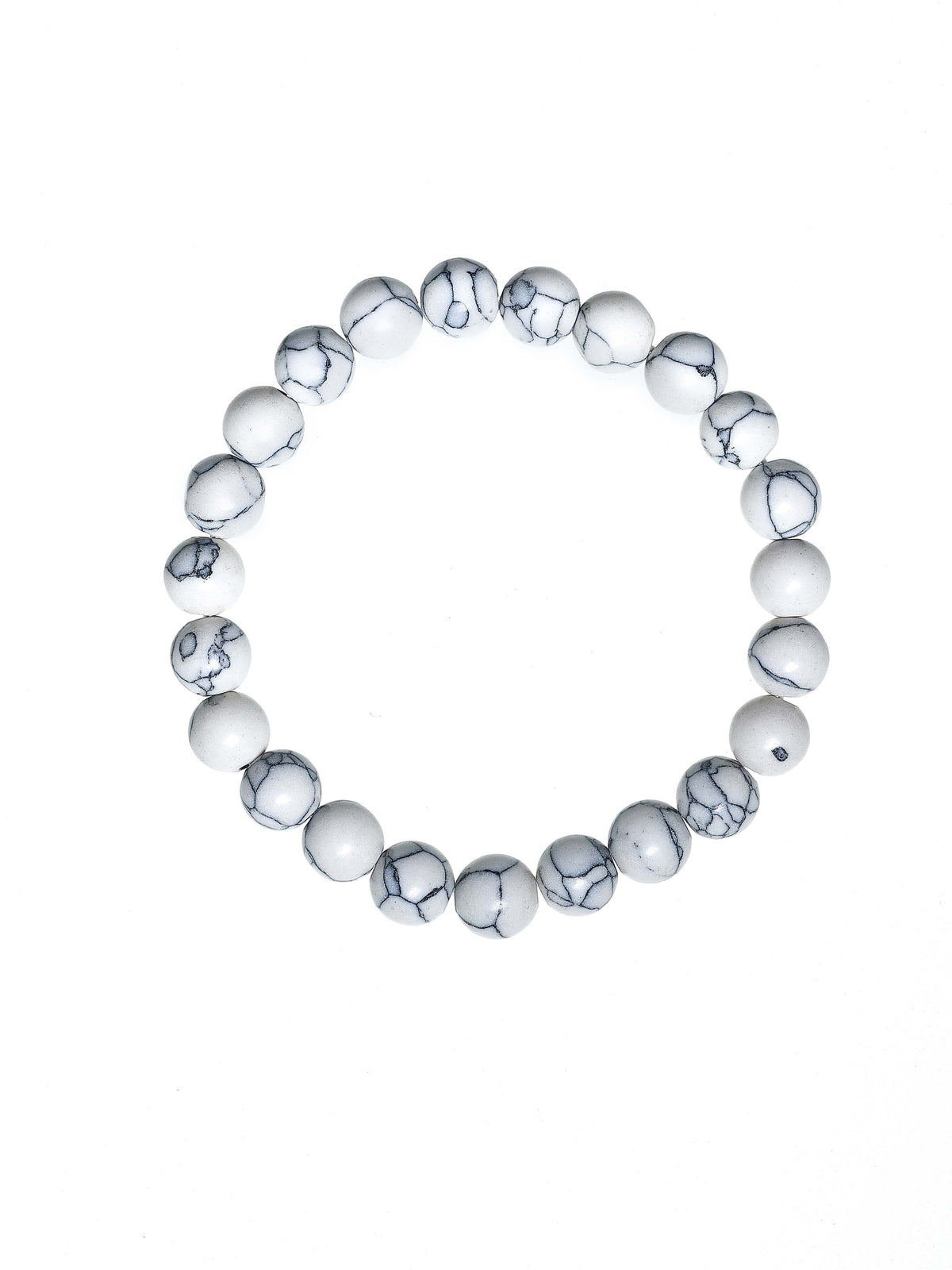 Composed Howlite Stone Stretch Bracelet B1971-8MM