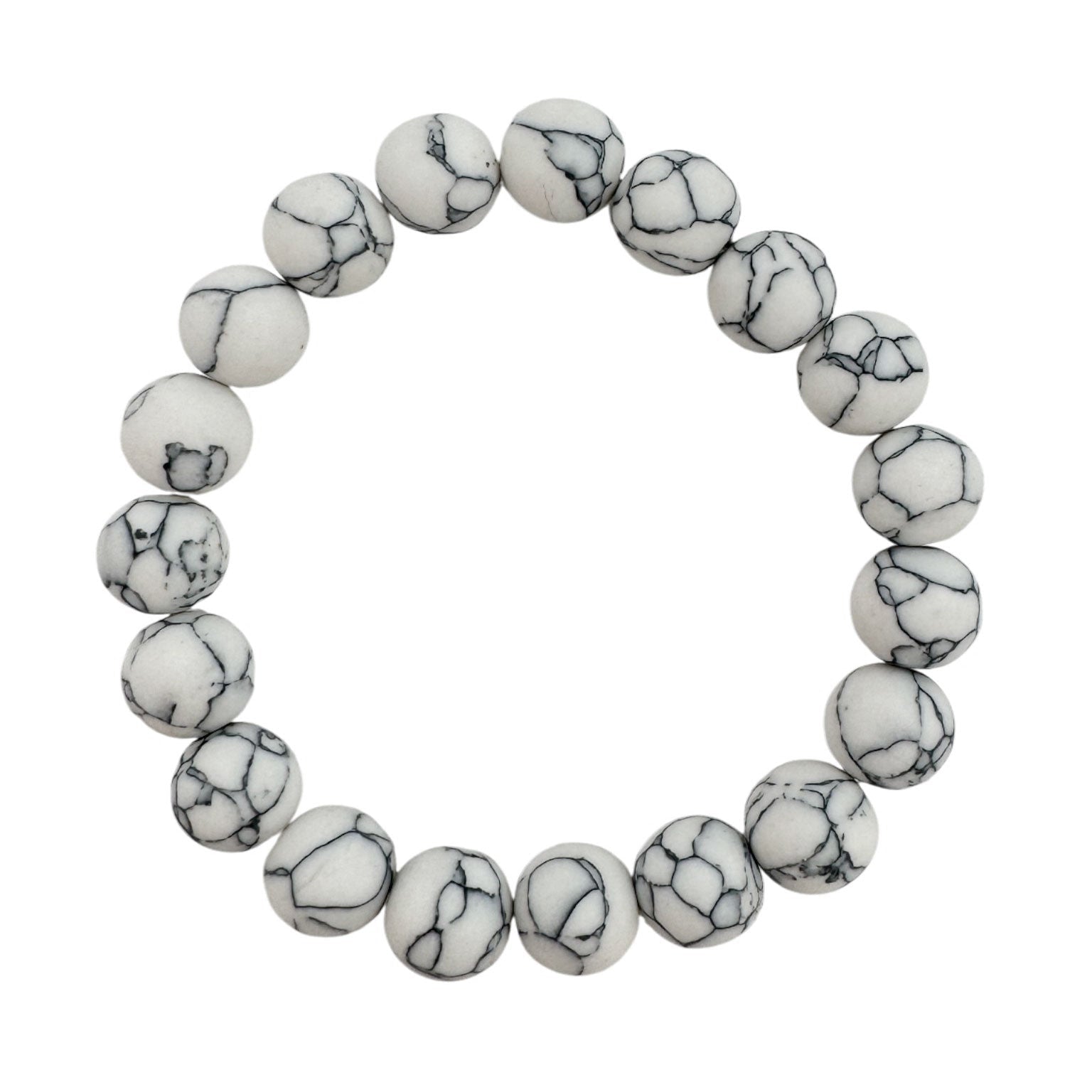 Composed Howlite Stretch Bracelet B1971-10MM
