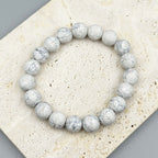 Composed Howlite Stretch Bracelet B1971-12MM