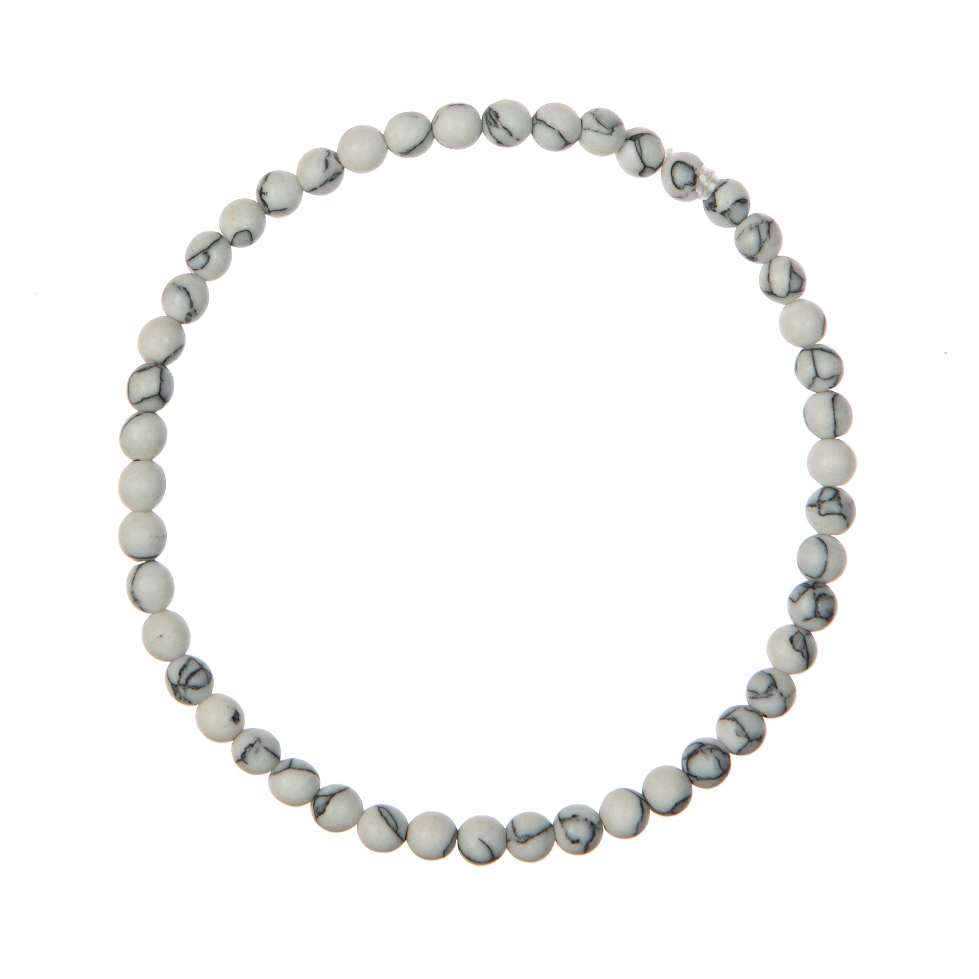 Composed Howlite Stretch Bracelet B1971-4MM