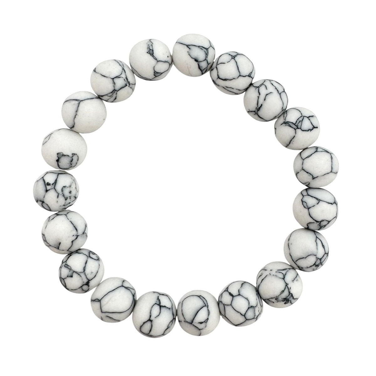 Composed Howlite Stone Stretch Bracelet B1971-10MM