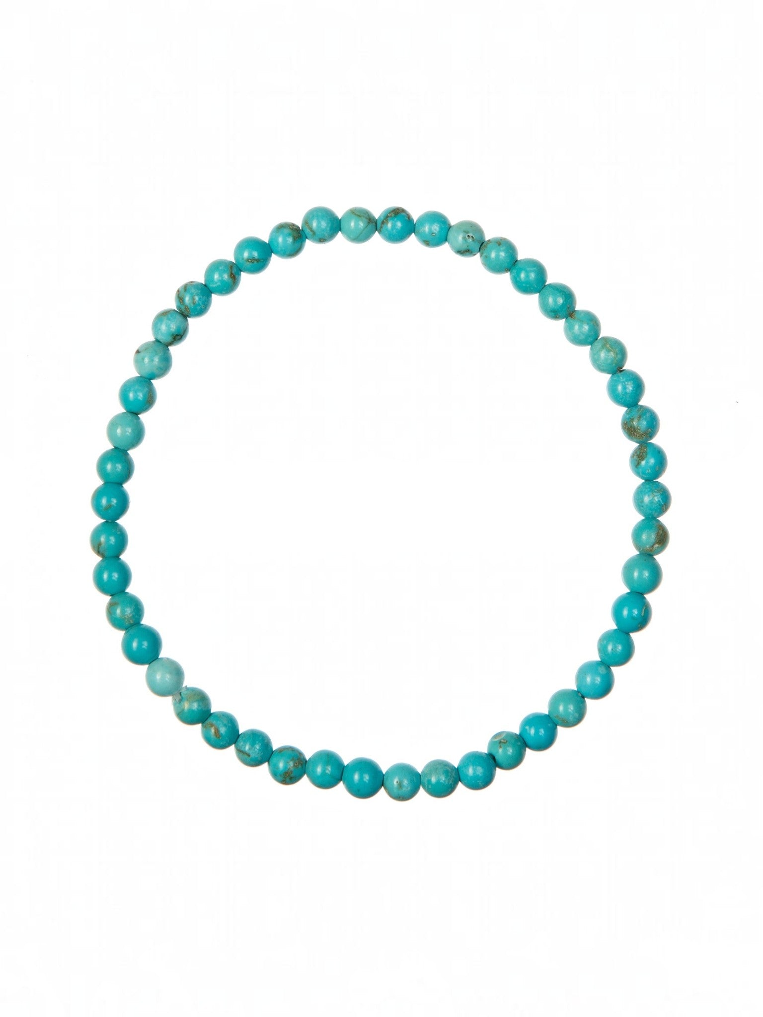 Crack Turquoise Stone Stretch Bracelet B1976-4MM