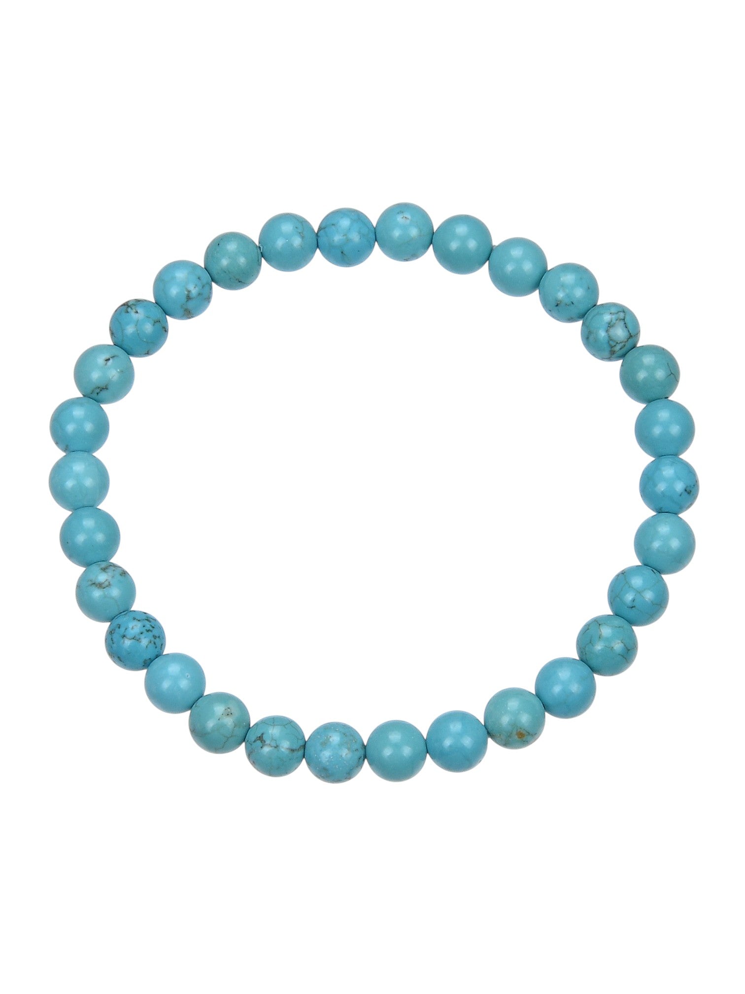 Crack Turquoise Stone Stretch Bracelet B1976-6MM