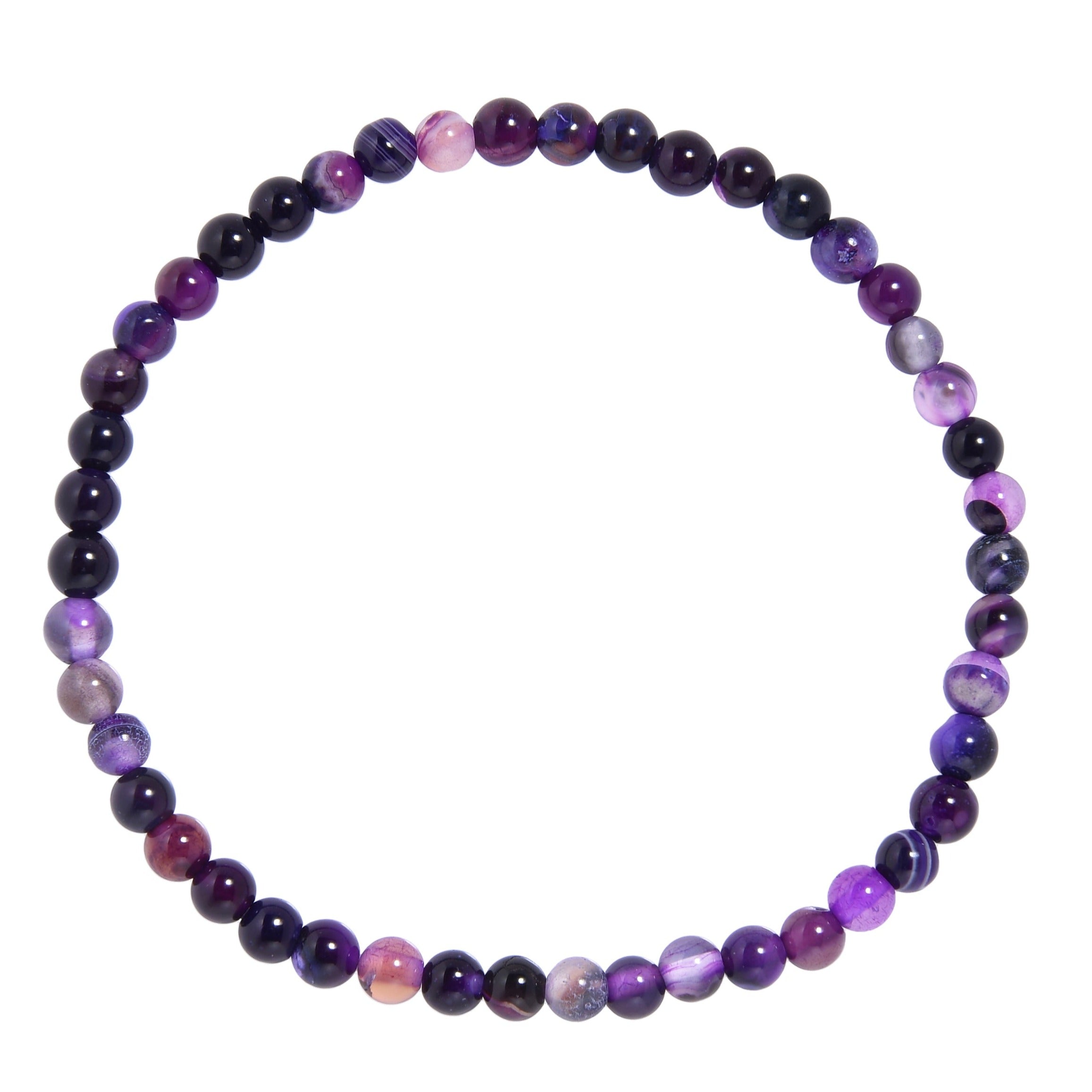 Purple Agate Bracelet B1978-4MM