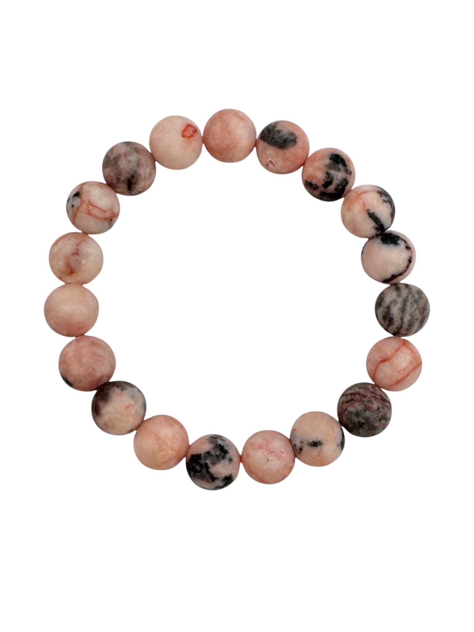 Colored Rhodonite Stone Stretch Bracelet B1979-10MM