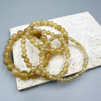 Citrine Quartz  Stone Stretch Bracelet B1981-12MM