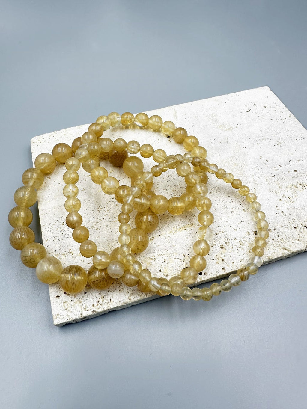 Citrine Quartz  Stone Stretch Bracelet B1981-10MM
