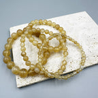 Citrine Quartz  Stone Stretch Bracelet B1981-4MM