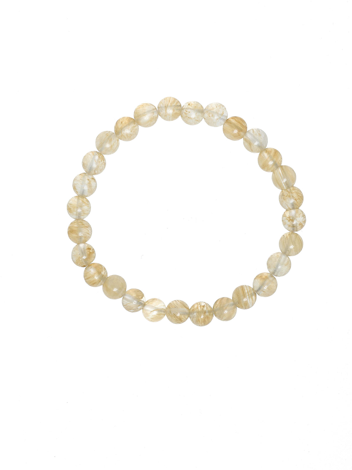 Citrine Quartz  Stone Stretch Bracelet B1981-6MM
