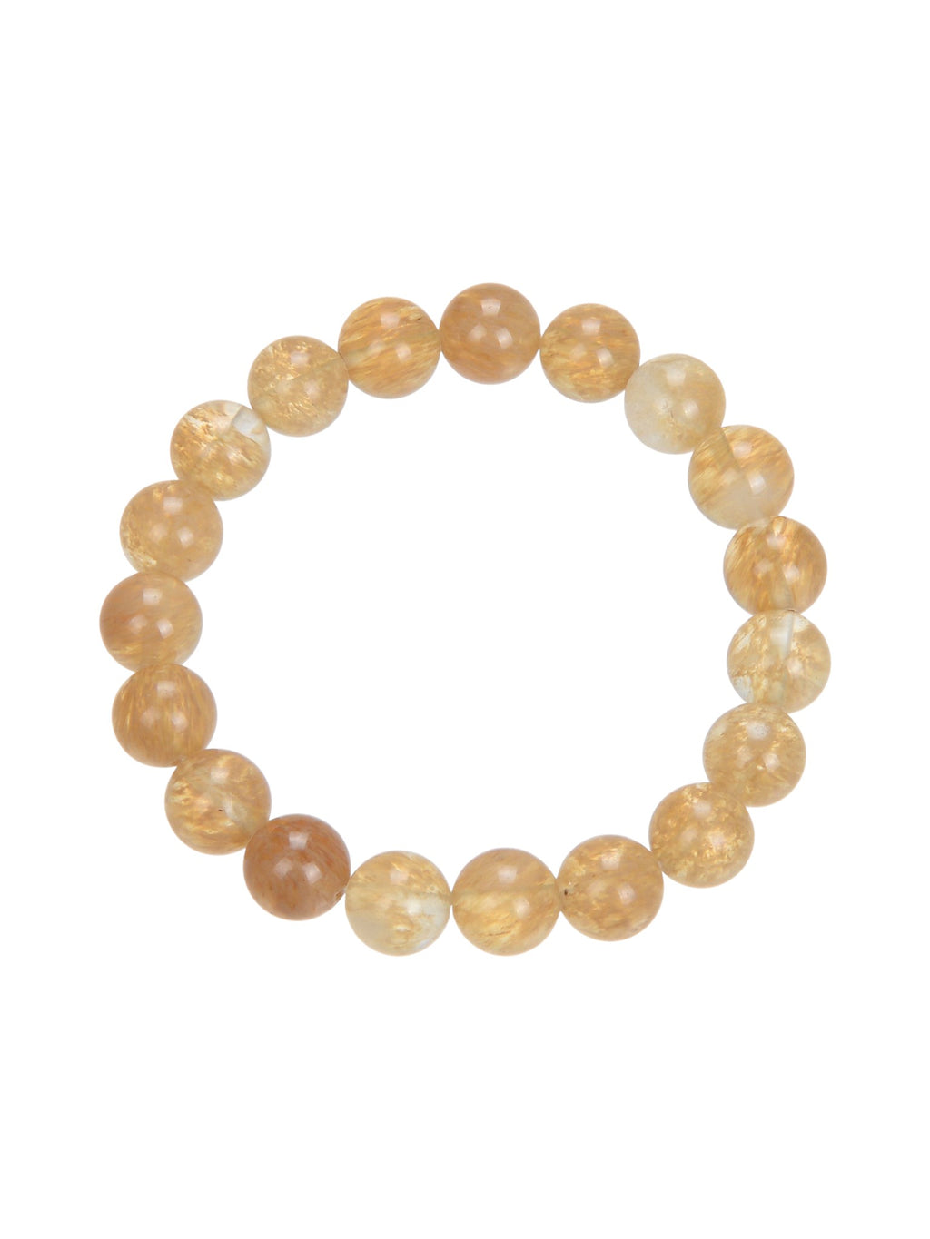 Citrine Quartz  Stone Stretch Bracelet B1981-12MM