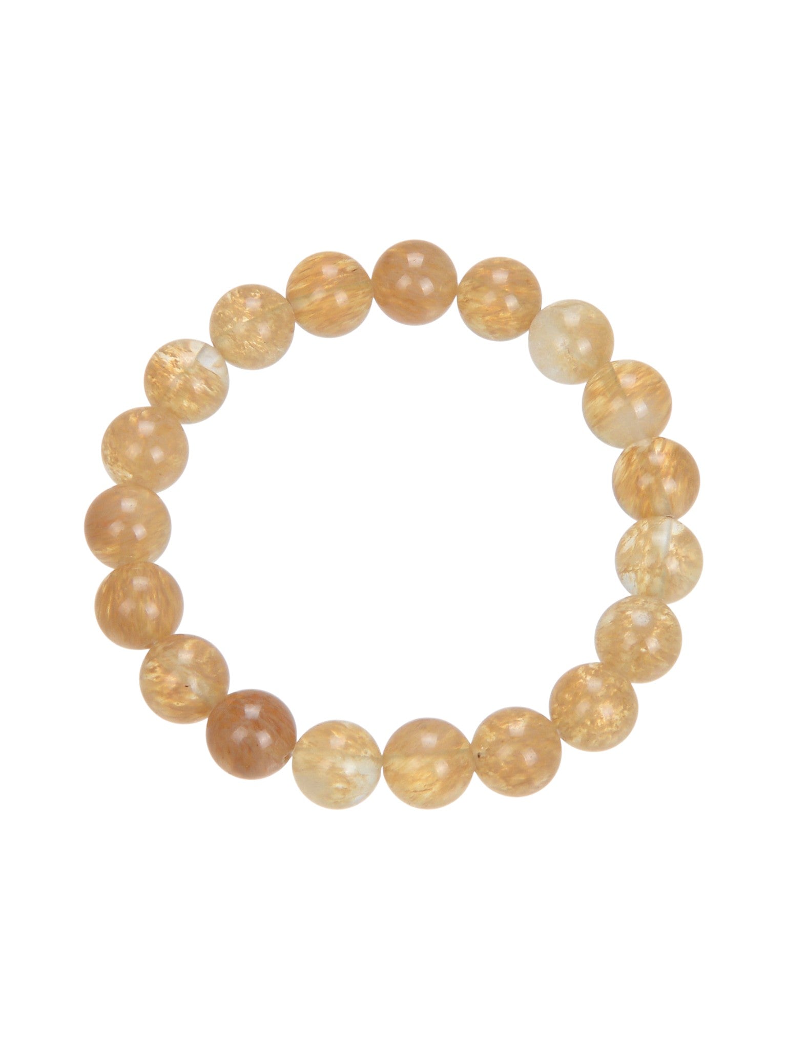 Citrine Quartz  Stone Stretch Bracelet B1981-12MM