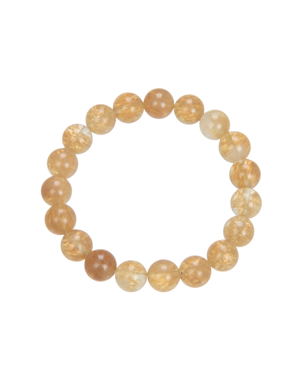 Citrine Quartz  Stone Stretch Bracelet B1981-6MM