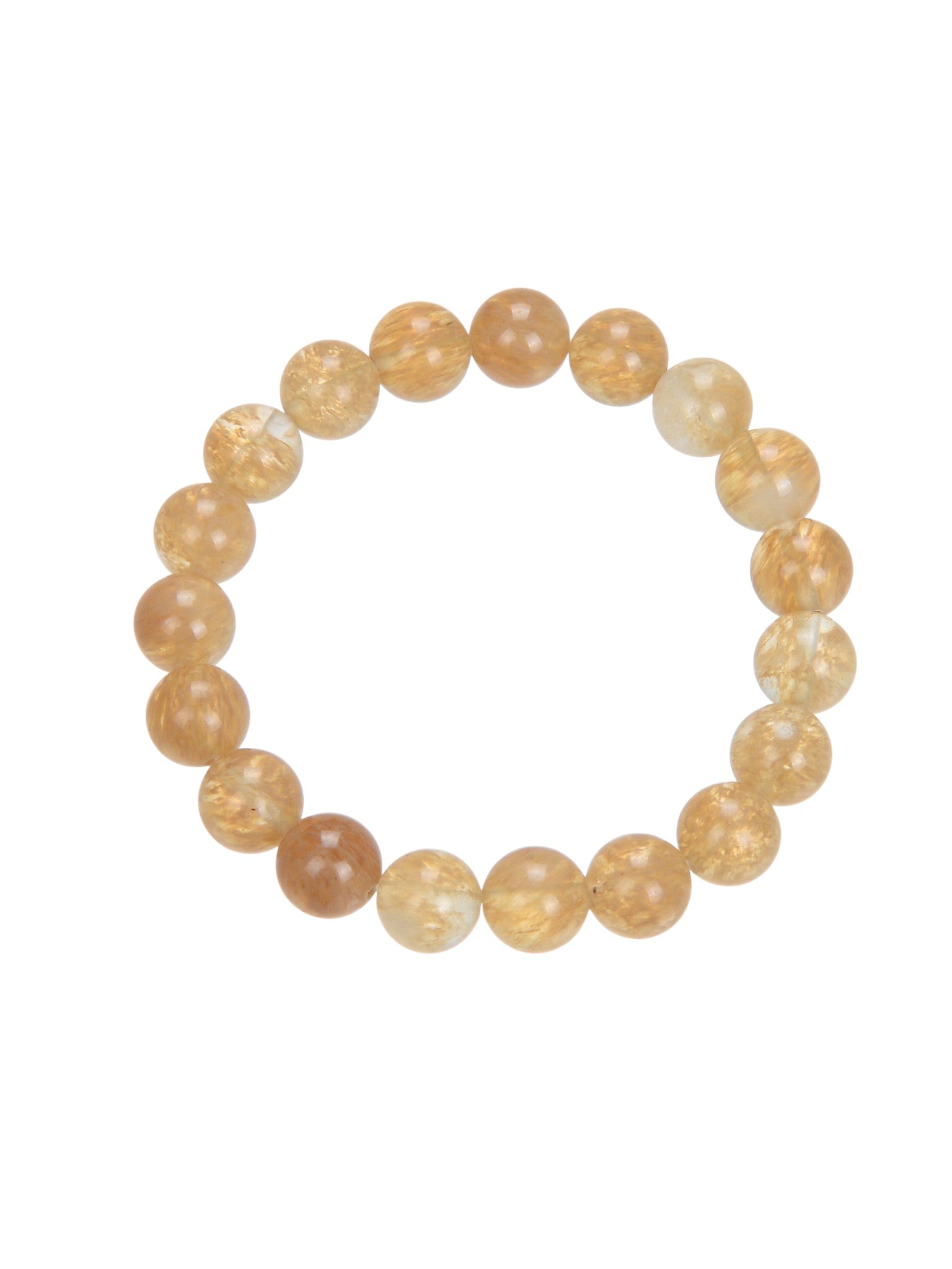 Citrine Quartz  Stone Stretch Bracelet B1981-6MM