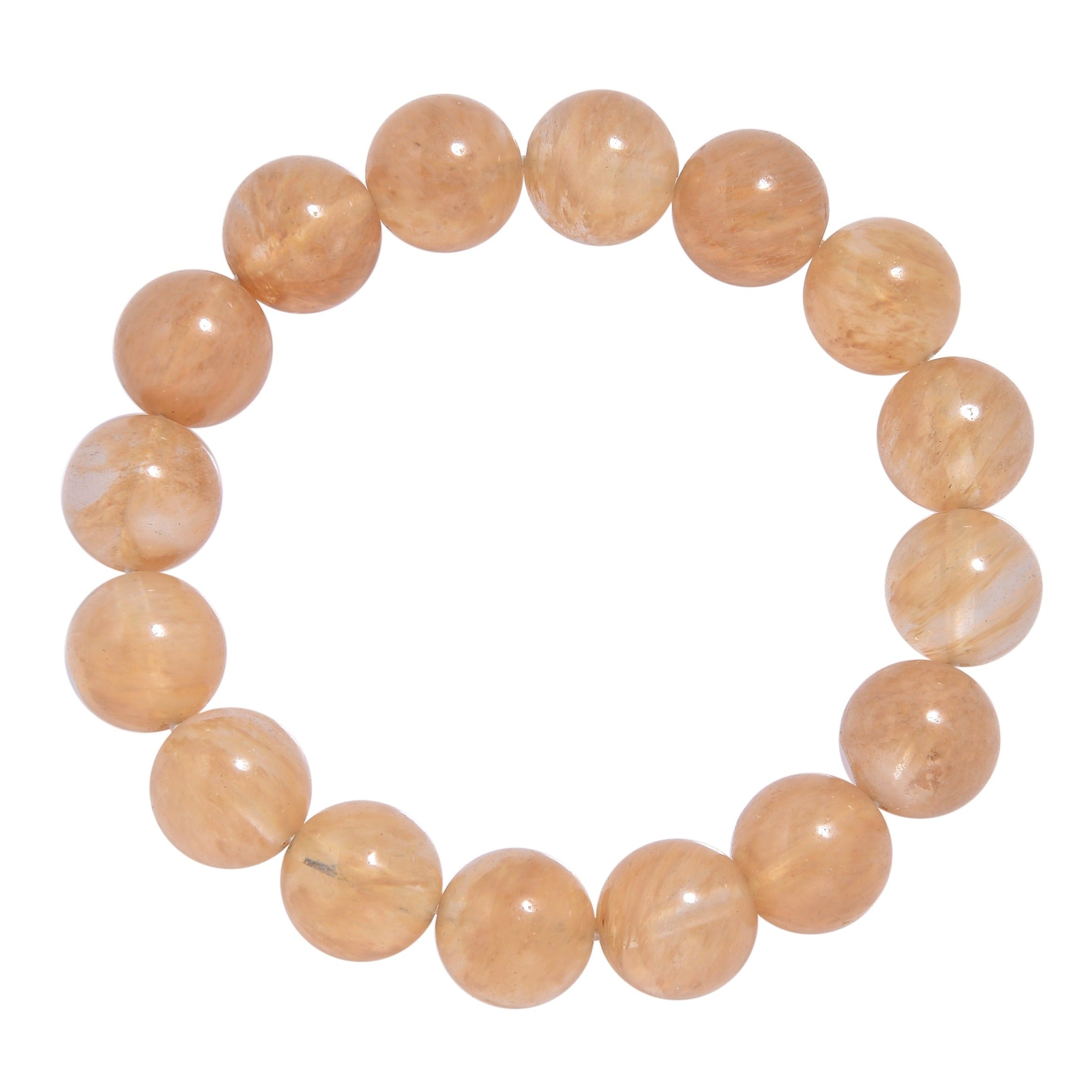 Citrine Quartz  Stone Stretch Bracelet B1981-10MM