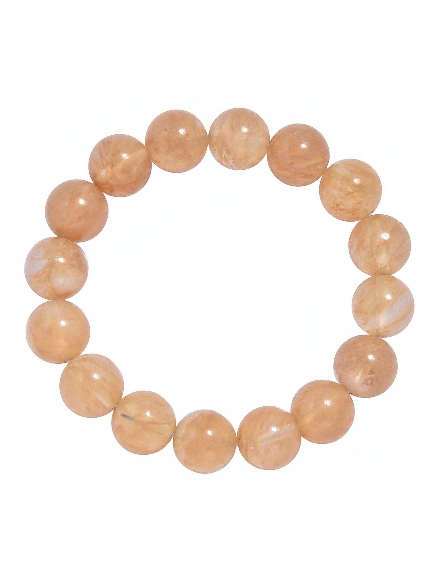 Citrine Quartz  Stone Stretch Bracelet B1981-4MM