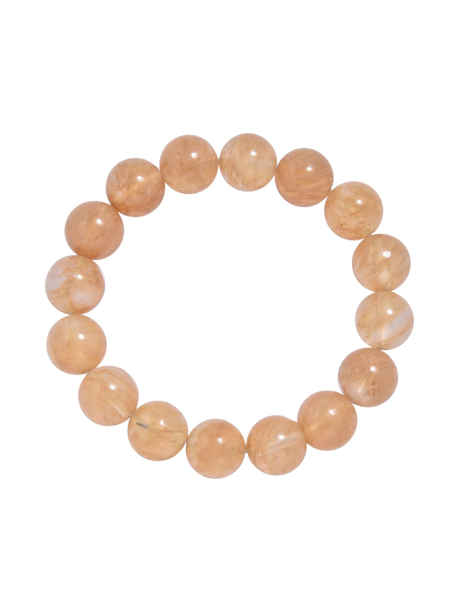 Citrine Quartz  Stone Stretch Bracelet B1981-12MM