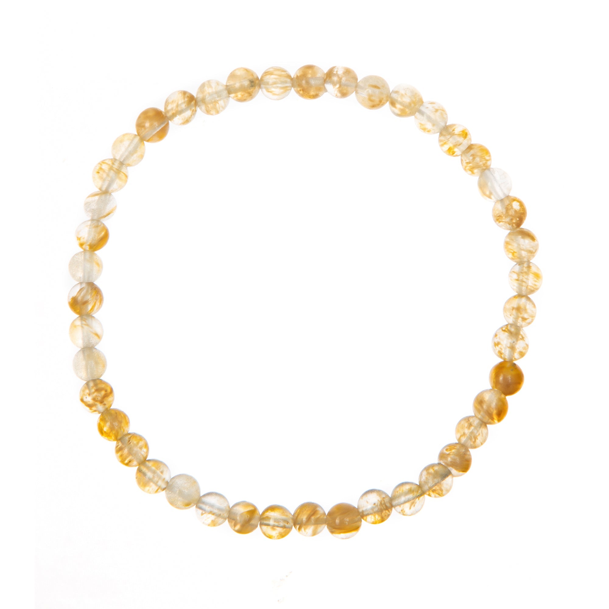 Citrine Quartz  Stone Stretch Bracelet B1981-6MM