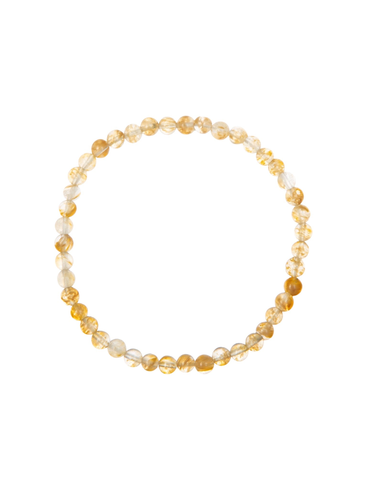 Citrine Quartz  Stone Stretch Bracelet B1981-6MM