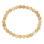 Citrine Quartz  Stone Stretch Bracelet B1981-12MM