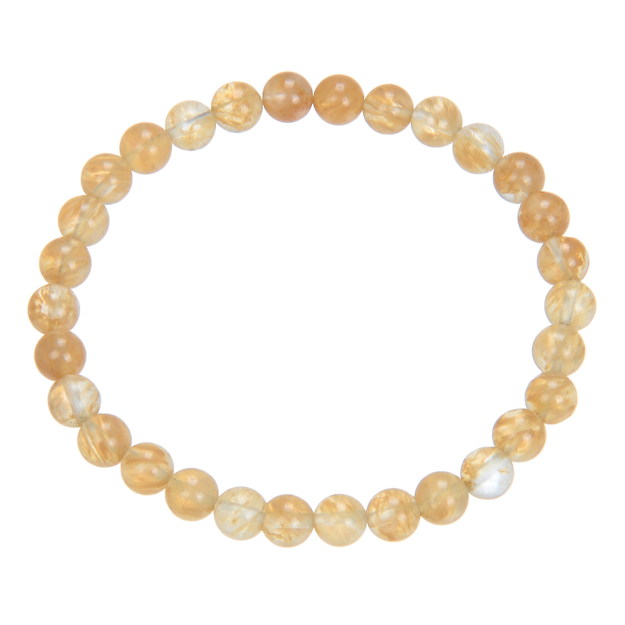 Citrine Quartz  Stone Stretch Bracelet B1981-12MM