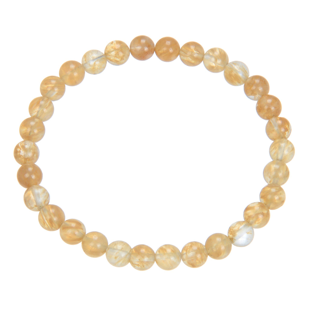 Citrine Quartz  Stone Stretch Bracelet B1981-10MM