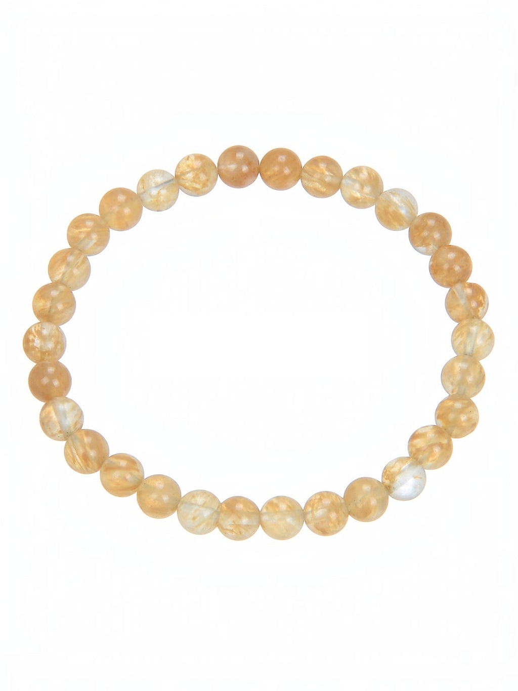 Citrine Quartz  Stone Stretch Bracelet B1981-4MM