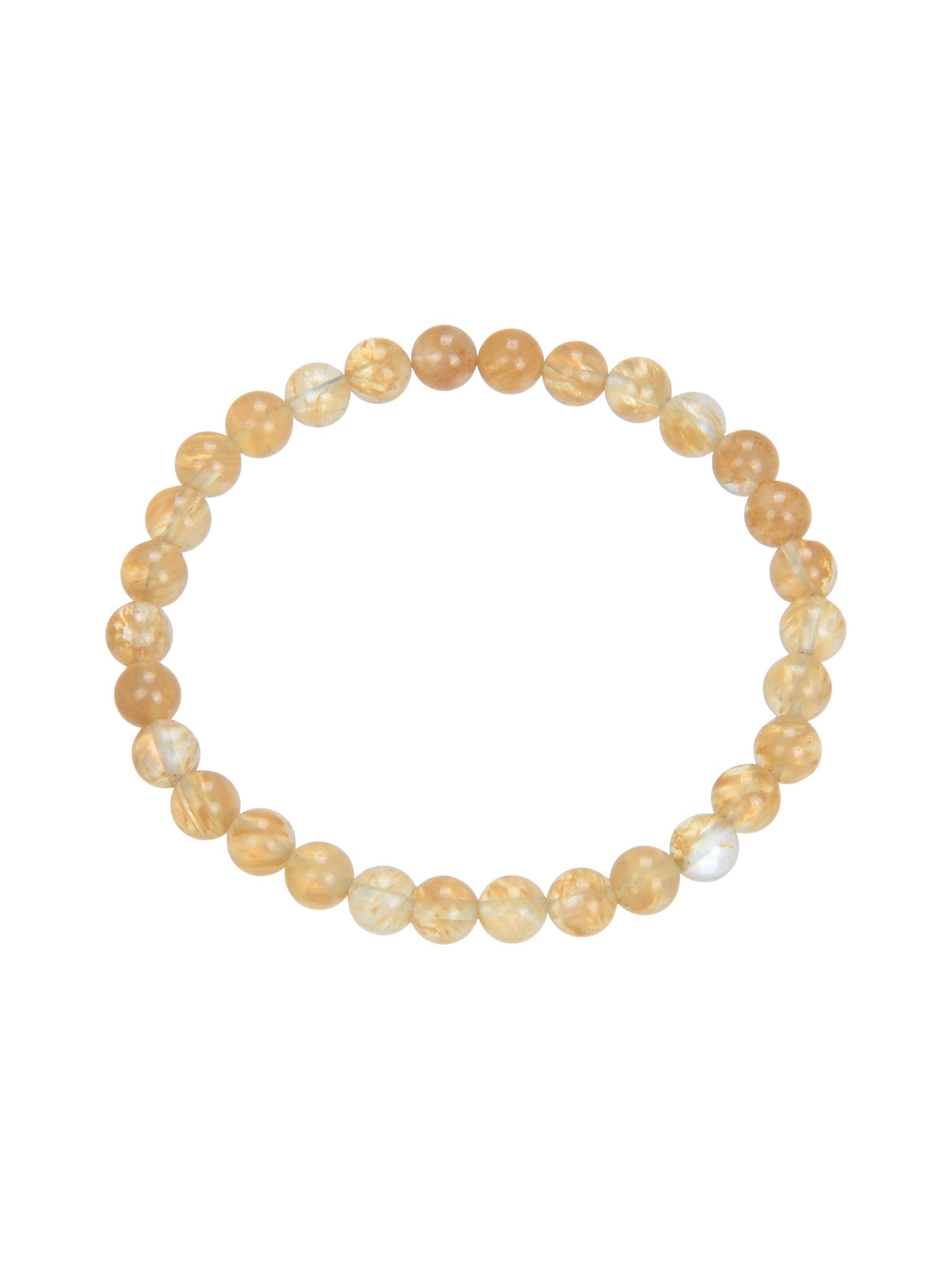 Citrine Quartz  Stone Stretch Bracelet B1981-10MM