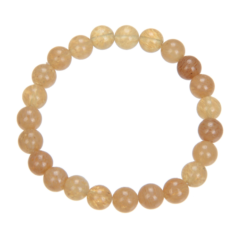 Citrine Quartz  Stone Stretch Bracelet B1981-12MM