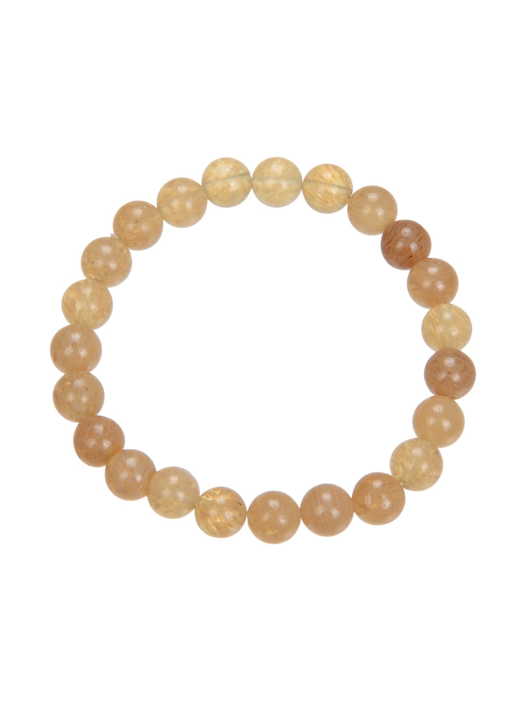 Citrine Quartz  Stone Stretch Bracelet B1981-12MM