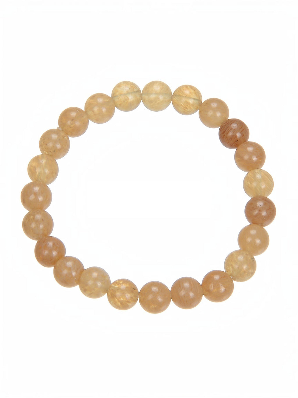 Citrine Quartz  Stone Stretch Bracelet B1981-4MM