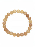 Citrine Quartz  Stone Stretch Bracelet B1981-4MM