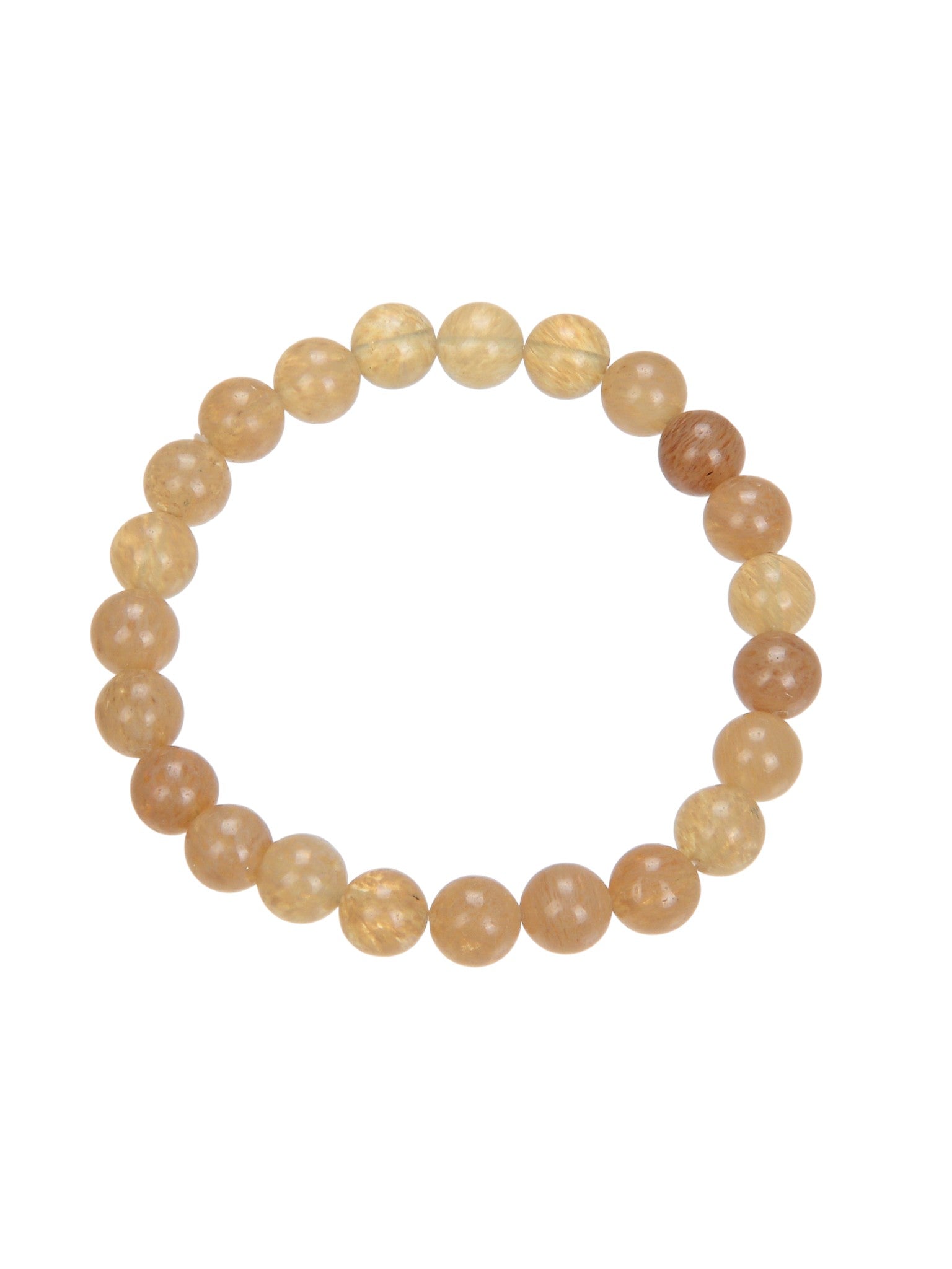 Citrine Quartz  Stone Stretch Bracelet B1981-6MM
