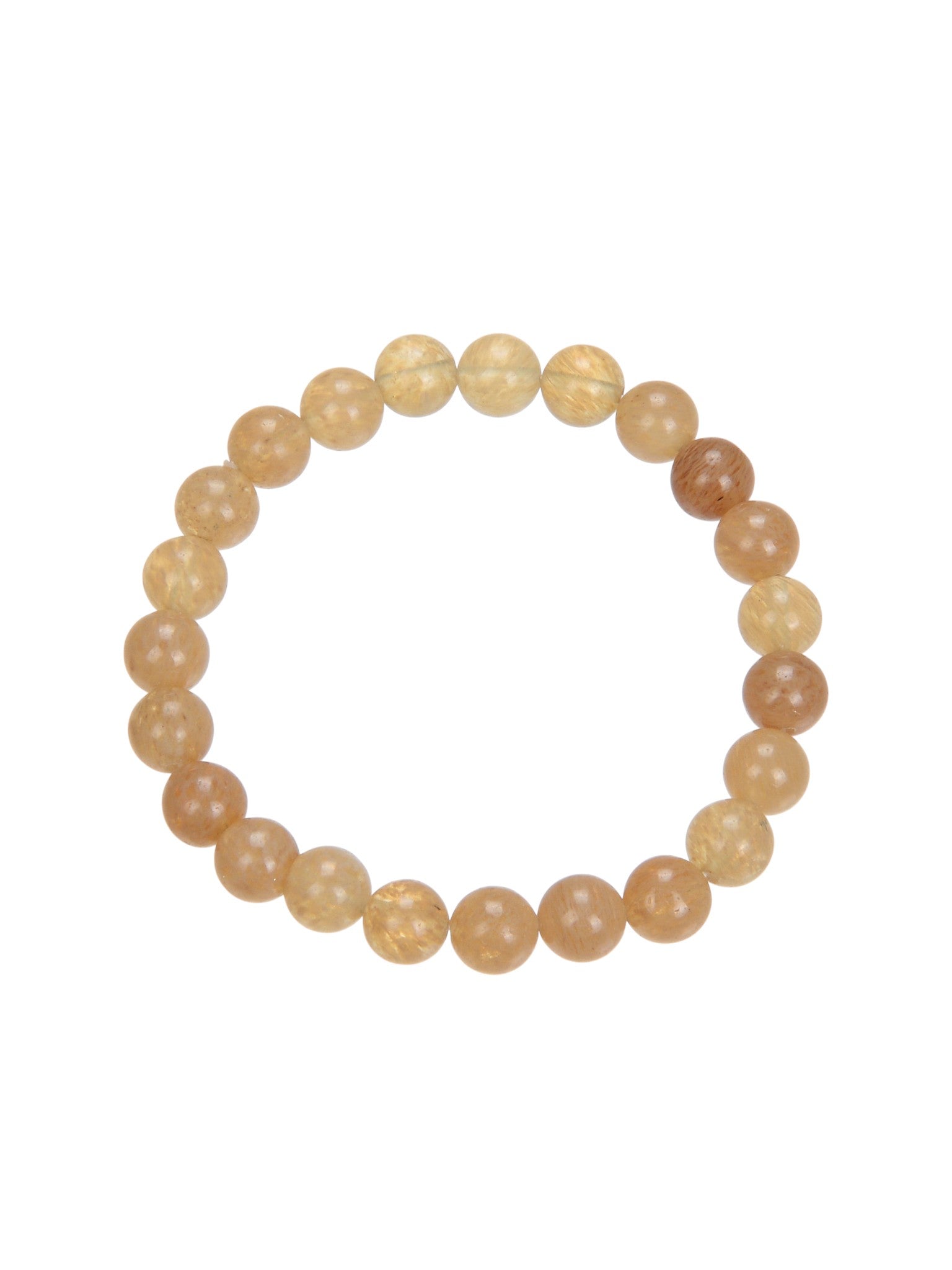 Citrine Quartz  Stone Stretch Bracelet B1981-10MM