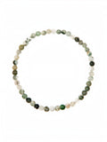 Tree Line Agate Stone Stretch Bracelet B1982-4MM