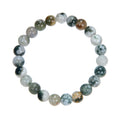 Tree Line Agate Stone Stretch Bracelet B1982-8MM