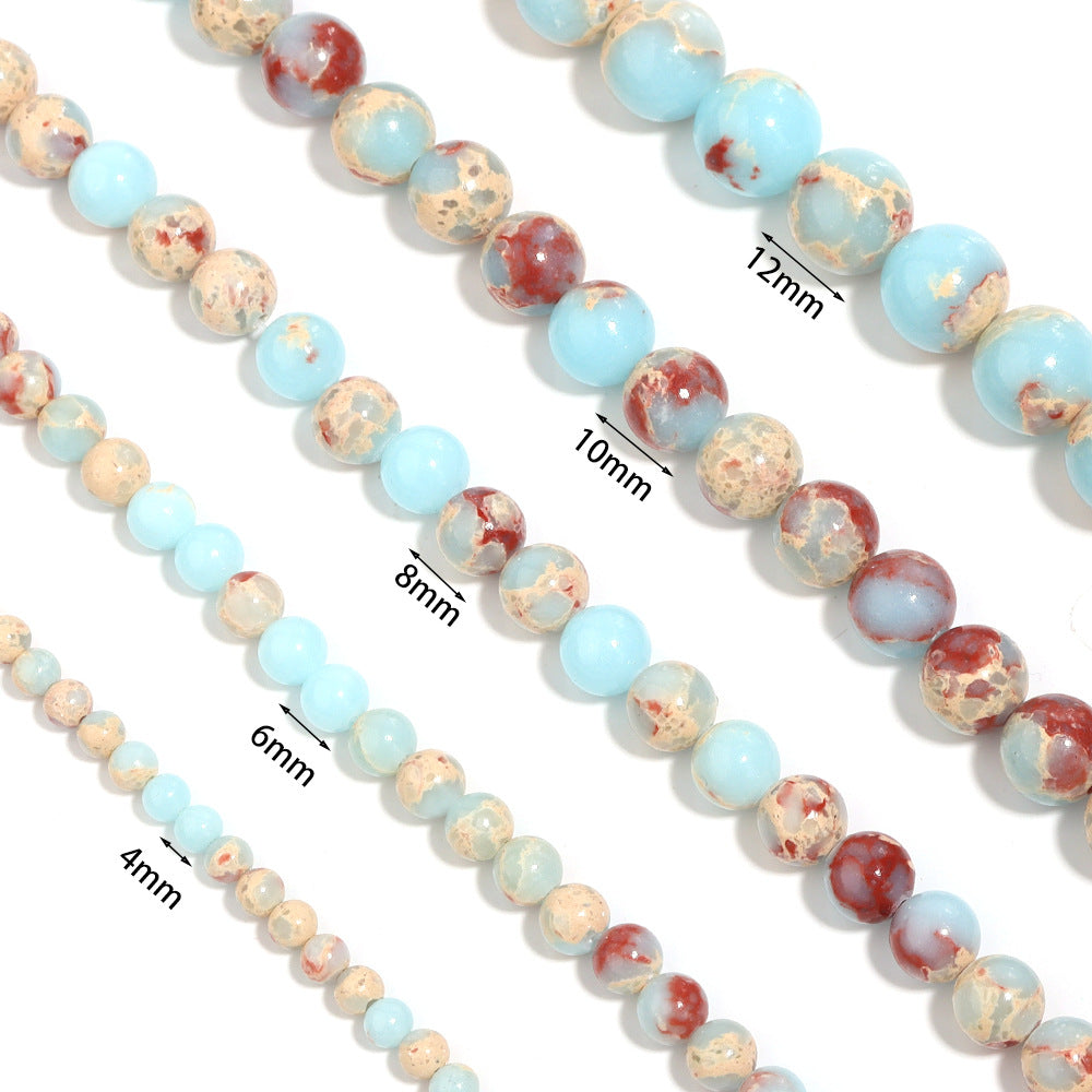 Composed ShouShan Stone Stretch Bracelet B1985-12MM