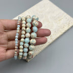 Composed ShouShan Stone Stretch Bracelet B1985-12MM