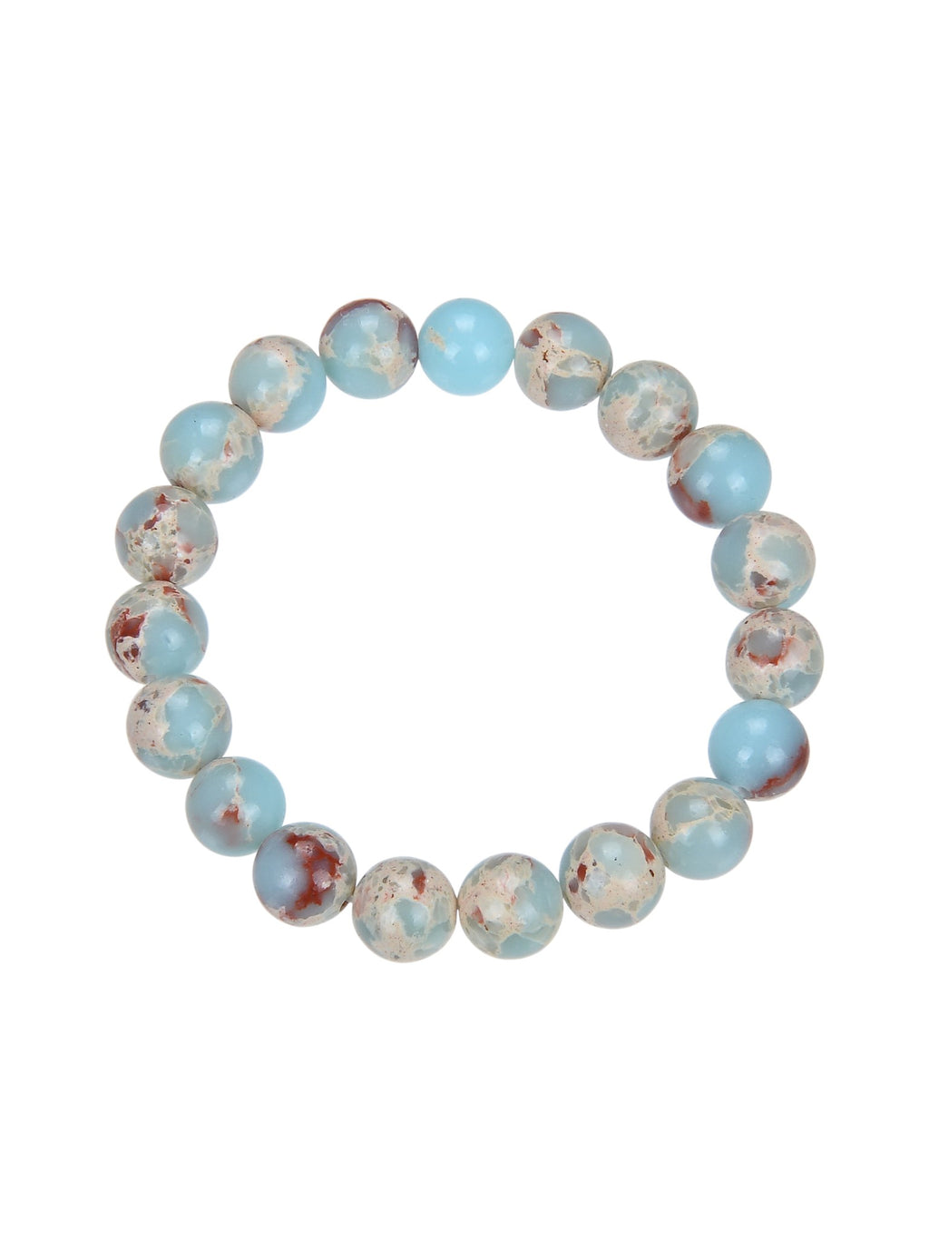 Composed ShouShan Stone Stretch Bracelet B1985-12MM