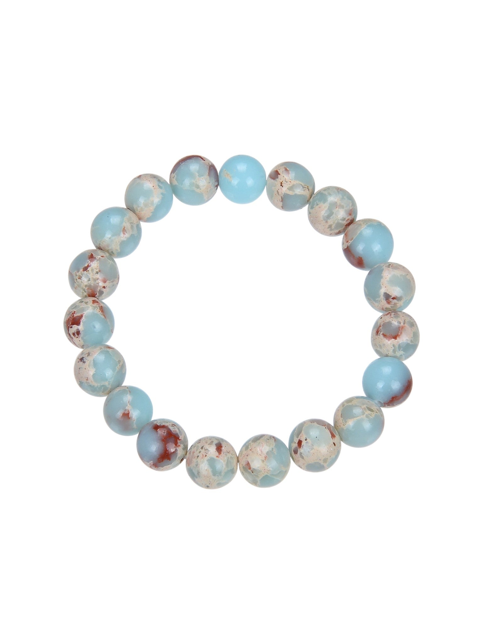 Composed ShouShan Stone Stretch Bracelet B1985-12MM